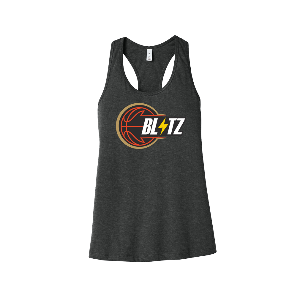 BLITZ WOMENS RACERBACK TANK - HEATHER GREY