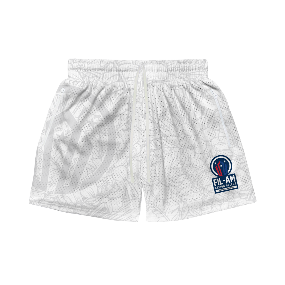 FILAM NATION SELECT SF MESH HOOP SHORTS - WHITE