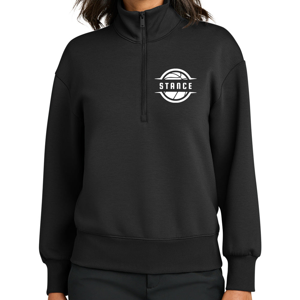 STANCE WOMENS QUARTER ZIP - BLACK
