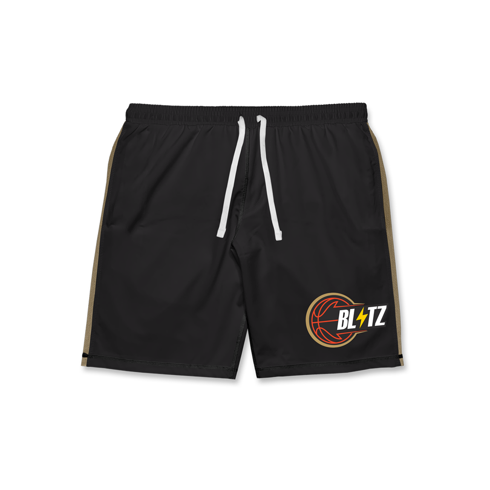 BLITZ 4-WAY STRETCH HYBRID SHORTS - BLACK