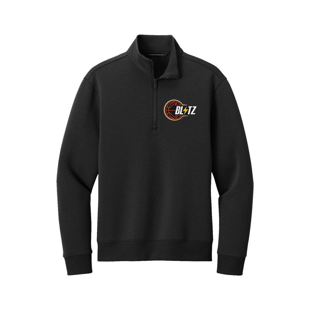 BLITZ MENS QUARTER ZIP - BLACK