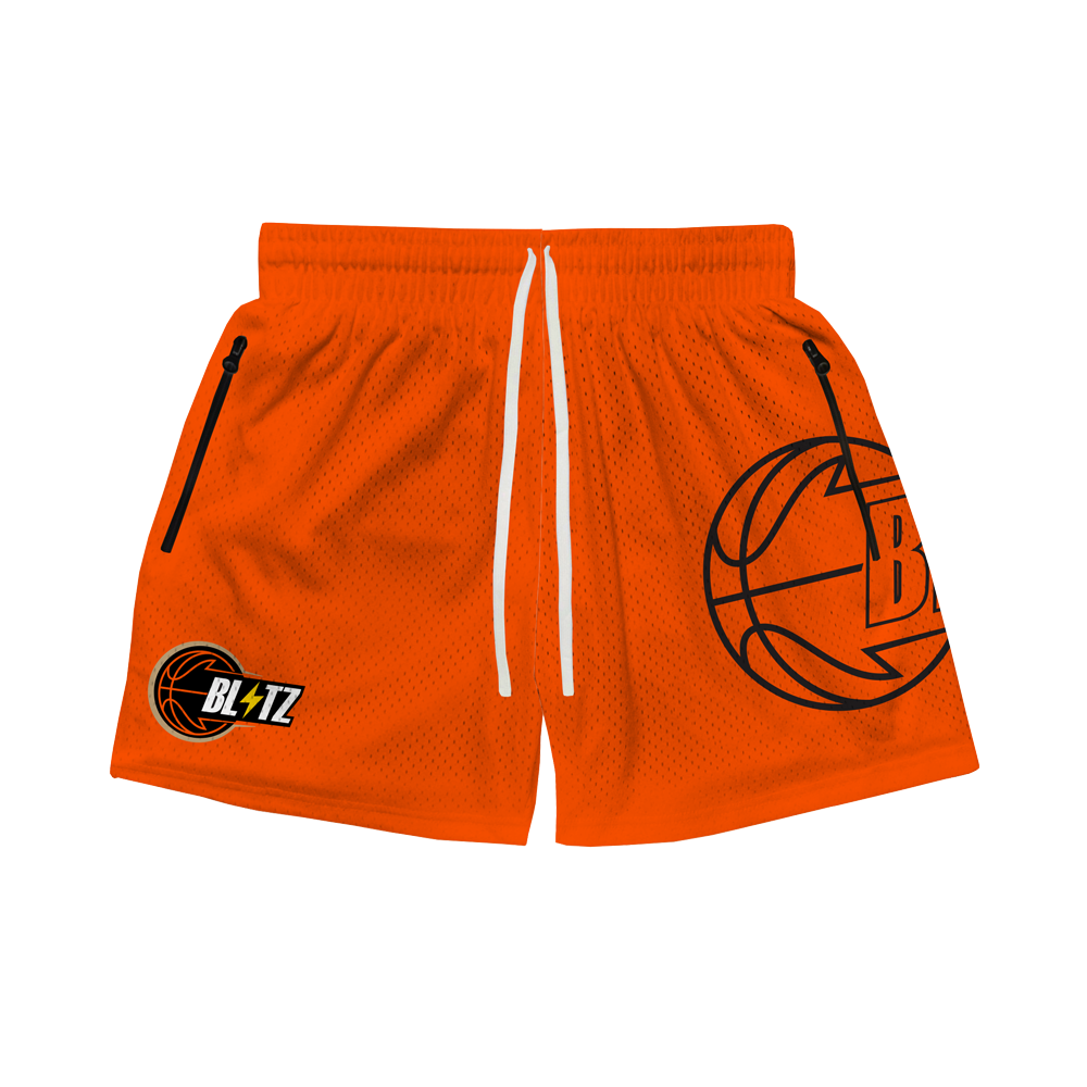 BLITZ MESH SHORTS - ORANGE