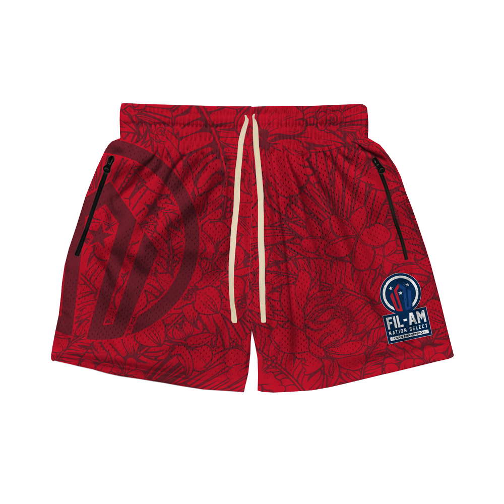 FILAM NATION SELECT SF MESH HOOP SHORTS - RED