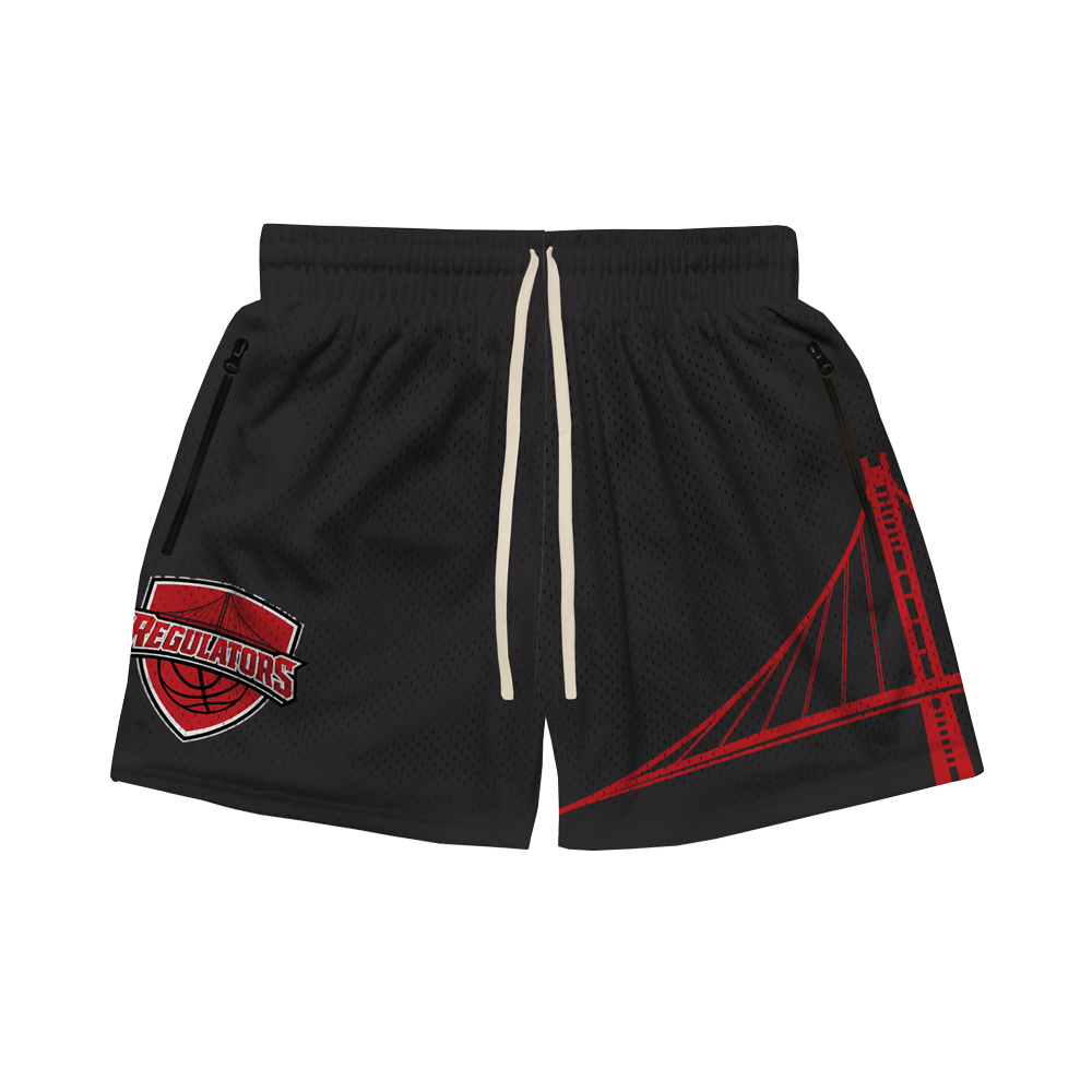 REGULATORS MESH HOOP SHORTS - BLACK