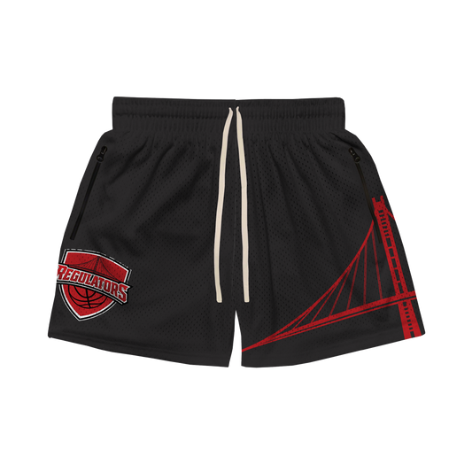 REGULATORS MESH HOOP SHORTS - BLACK