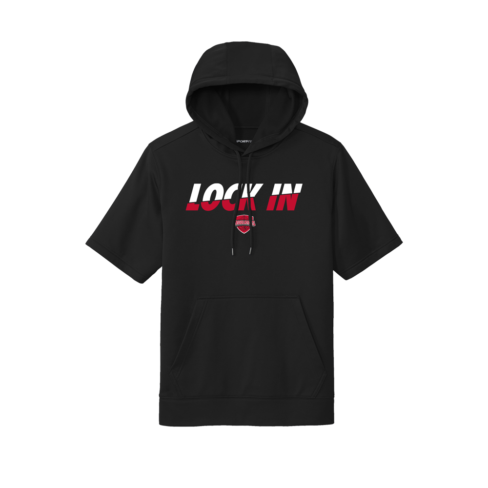 REGULATORS LOCK IN SHORT SLEEVE PERFORMANCE HOODIE - BLACK