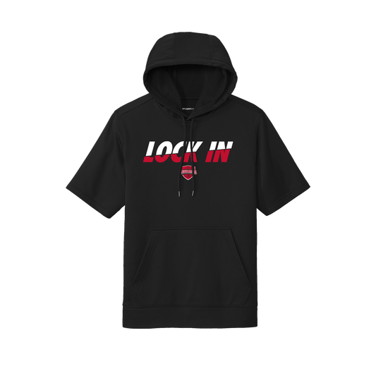 REGULATORS LOCK IN SHORT SLEEVE PERFORMANCE HOODIE - BLACK