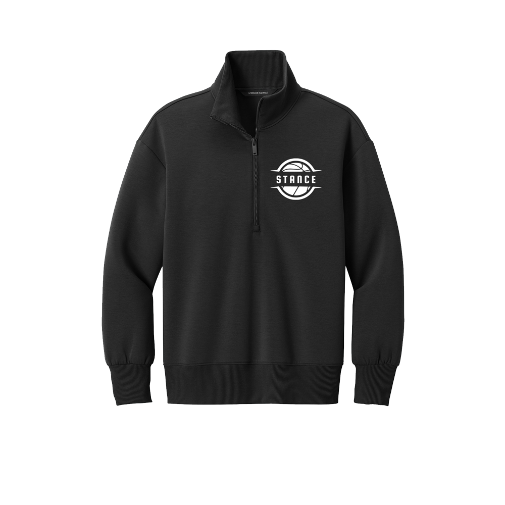 STANCE WOMENS QUARTER ZIP - BLACK
