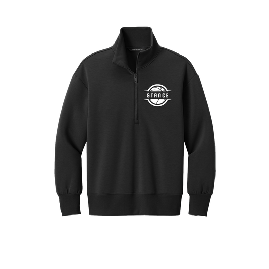 STANCE WOMENS QUARTER ZIP - BLACK